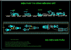 Bản vẽ autocad biện pháp thi công đường