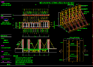 Bản vẽ autocad biện pháp thi công thang máy