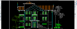 Bản vẽ autocad biệt thự 3 tầng (Phần kiến trúc:MĐ,MC, MB)