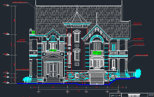 Biệt thự,Thiết kế biệt thự,Bản vẽ autocad,Bản vẽ chi tiết