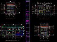 Bản vẽ autocad biệt thự phố 2 tầng 12x25m đầy đủ kiến trúc, kết cấu, điện, nước