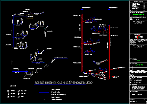 Bản vẽ autocad cấp thoát nước nhà phố