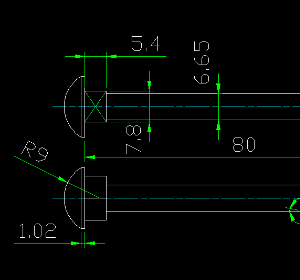 Bản vẽ autocad chi tiết bu lông ốc vít