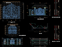 Bản vẽ autocad chi tiết cổng nhôm đúc cho biệt thự