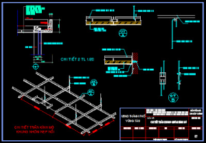 Bản vẽ autocad chi tiết kết cấu trần thạch cao