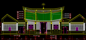 Bản vẽ autocad chùa Phúc Kiến, quận 5 TP HCM