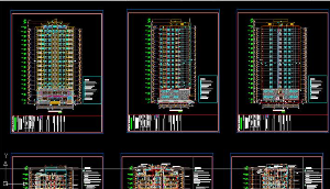 Bản vẽ autocad chung cư 15 tầng với đầy đủ file