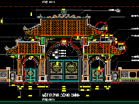 Bản vẽ,Bản vẽ autocad,tham khảo,đền thờ,cad cổng,cổng đền thờ