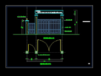 Bản vẽ autocad cổng trường xã phường thi trấn đẹp