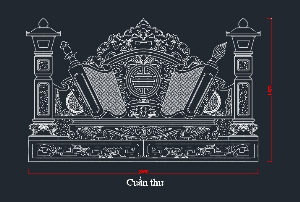 Bản Vẽ Autocad Cuốn Thư Đá Có Cột Đèn 2 Bên