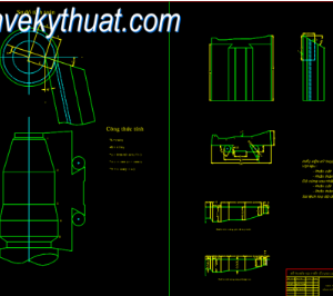 Bản vẽ Autocad Dao tiện định hình gá nghiêng