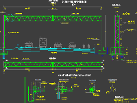 Bản vẽ autocad giá long môn lắp đặt đèn tín hiệu, biển báo