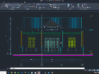 Bản vẽ autocad hội trường thôn | nhà văn hóa thôn 7x10.4m