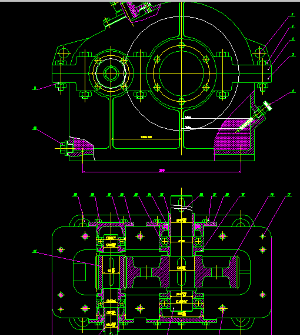 Bản vẽ autocad,Hộp giảm tốc,Bánh răng trụ