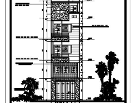 Bản vẽ Autocad kiến trúc, kết cấu nhà phố 4 tầng kích thước 4.3x10.5m