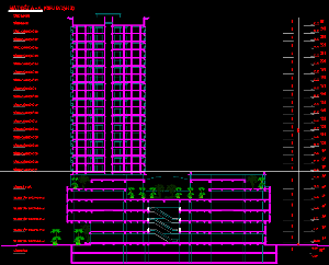 Bản vẽ autocad mặt cắt trung tâm thương mại