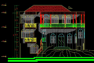 Bản vẽ autocad,biệt thự đẹp,mẫu nhà đẹp,nhà hiện đại,nhà 2 tầng