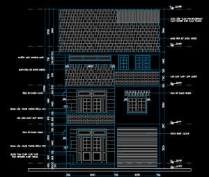 Bản vẽ autocad mẫu nhà mặt phố