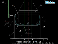 Bản vẽ Autocad Máy trộn bê tông tự do kiểu lật đổ mới nhất