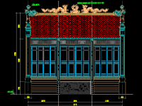 Bản vẽ autocad miếu thờ 4.3x8.6m