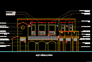 Bản vẽ autocad mô hình quán cafe