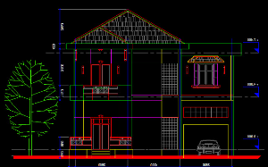 Bản vẽ autocad,biệt thự hiện đại,mẫu biệt thự,biệt thự 2 tầng,bản vẽ biệt thự