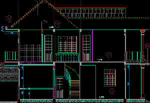 Bản vẽ,Bản vẽ autocad,Nhà 2 tầng