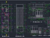 Bản vẽ autocad Nhà cấp 4 đầy đủ chức năng sử dụng mặt bằng, mặt cắt, mặt đứng