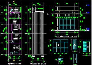 Bản vẽ autocad Nhà cấp 4 kích thước 5x20,5m