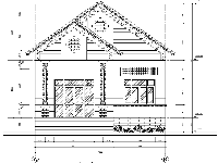 Bản vẽ autocad nhà cấp 4 kích thước 9x17m mái thái