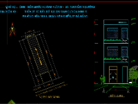 Bản vẽ autocad nhà cho thuê 3 tầng 5x21.46m (kiến trúc, kết cấu, điện, nước, internet)