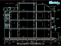 Bản vẽ autocad nhà dân dụng 3 tầng kích thước 6x24m (MB,MC,MĐ)