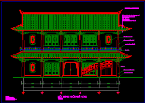 Bản vẽ autocad nhà hàng kiểu Trung Hoa