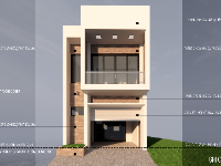 Bản vẽ autocad Nhà phố 2 tầng 5x19.78m