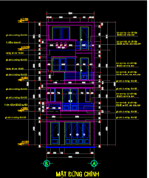 Bản vẽ,Bản vẽ mặt bằng,Nhà phố,Bản vẽ autocad,Nhà phố 4 tầng,Bản vẽ mặt đứng