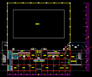 Bản vẽ autocad nhà thi đấu thể thao