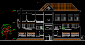 Bản vẽ autocad nhà xứ Thiên Chúa Giáo Mông Triệu