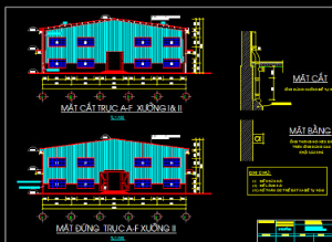 Bản vẽ autocad,nhà xưởng,bản vẽ nhà xưởng,bản vẽ cad,Bản vẽ