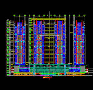 Bản vẽ autocad Sunrise City mặt đứng điển hình