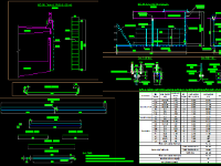 Bản vẽ autocad thang bảo trì | thăm gối cầu