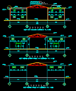 Bản vẽ autocad thi công  workshop Tân Hoà Phong