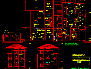 Bản vẽ autocad thiết kế khách sạn vila Phú Mỹ Hưng