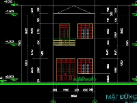 Bản vẽ autocad thiết kế kiến trúc nhà phố 5x18m 