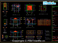 Bản vẽ,Bản vẽ autocad,nhà bảo vệ,thiết kế nhà bảo vệ trường