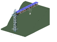 Bản vẽ autocad và revit  thiết kế cầu kính và khu thang máy 2.4x42.3m