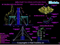 Bản vẽ biện pháp thi công Đài phun nước trên dải đất giữa đường Đào Duy Anh.