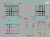 thi công cầu,Bản vẽ cad thi công cầu,biện pháp thi công trụ cầu,kết cấu bổ trợ thi công trụ,đà giáo phục vụ thi công trụ,ván khuôn thi công trụ