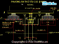 khoan nhồi cọc,Bản vẽ nghiêng,cọc nhồi,bản vẽ biện pháp,Bản vẽ full,Bản vẽ autocad