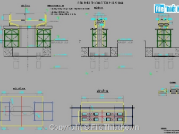 thi công cầu,mố trụ cầu,Bản vẽ cad thi công cầu,bản vẽ tổ chức thi công mô,vòng vây cọc ván thép