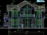 Bản vẽ biệt thự 2 tầng kiến trúc mái thái